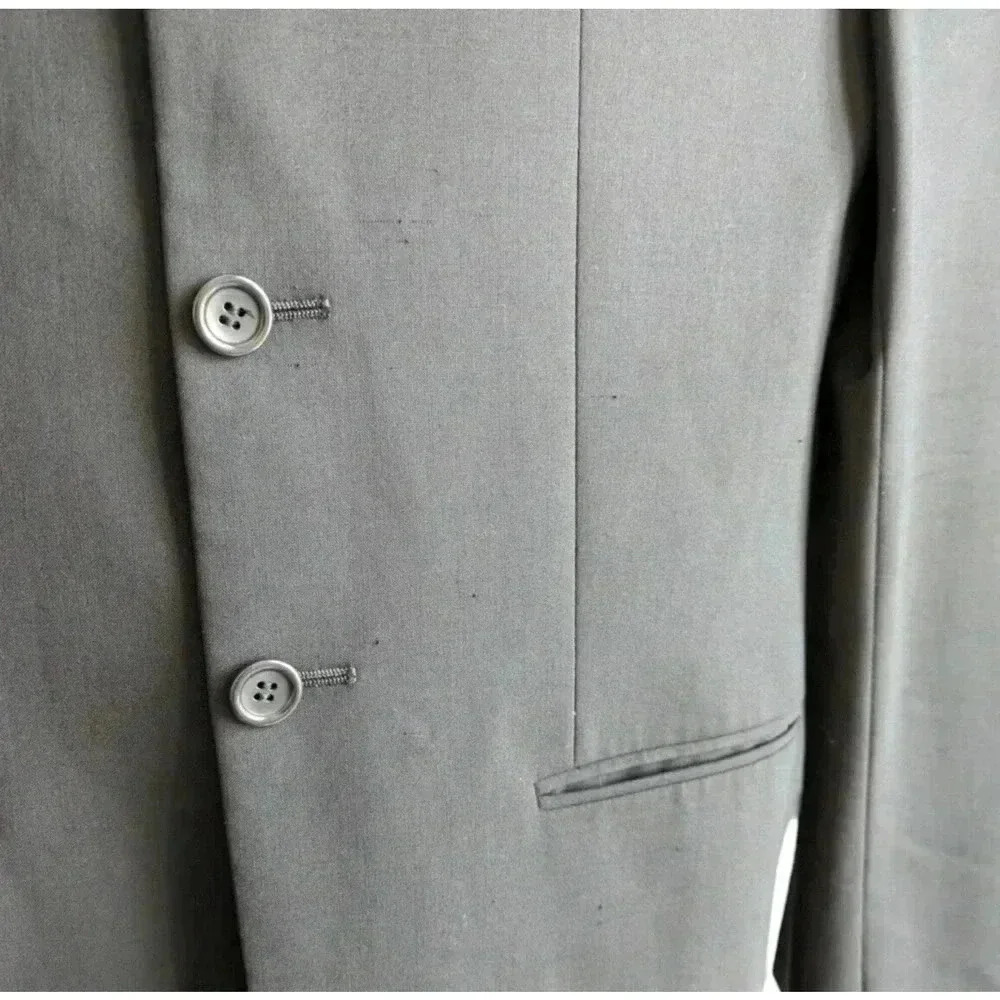 Armani Collezioni Black Wool Blend 3 Button Notch Blazer Size 36R Made In Italy - Picture 8 of 12